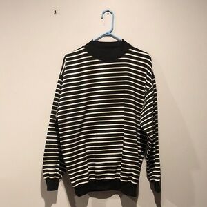 Sears Roebuck and Co Y2K Striped Crewneck Sweater